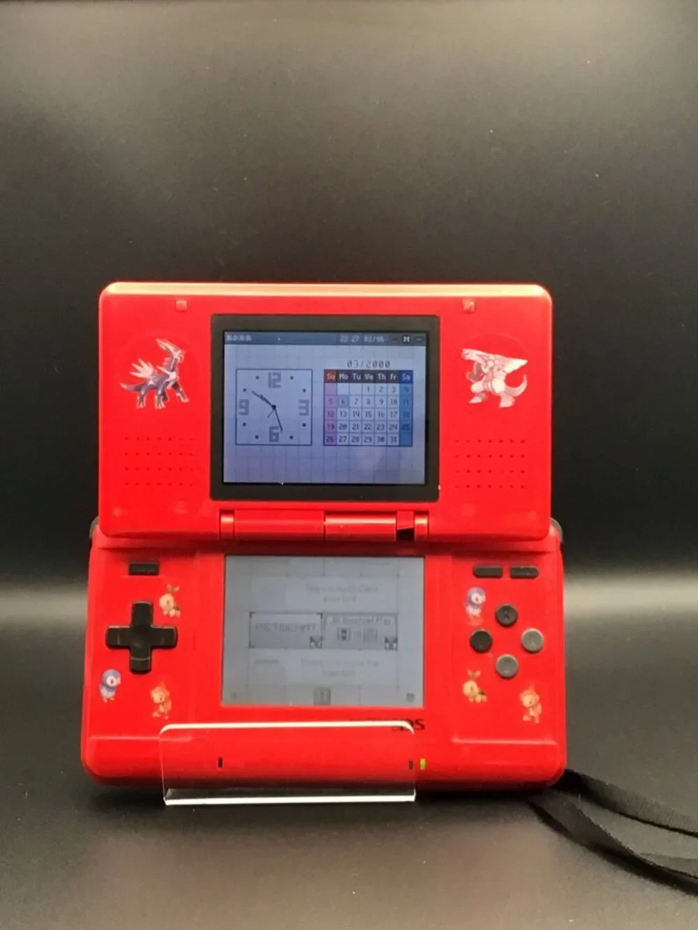 Nintendo DS Original Console NTR-001 Red Region Free New Charger & Battery Set